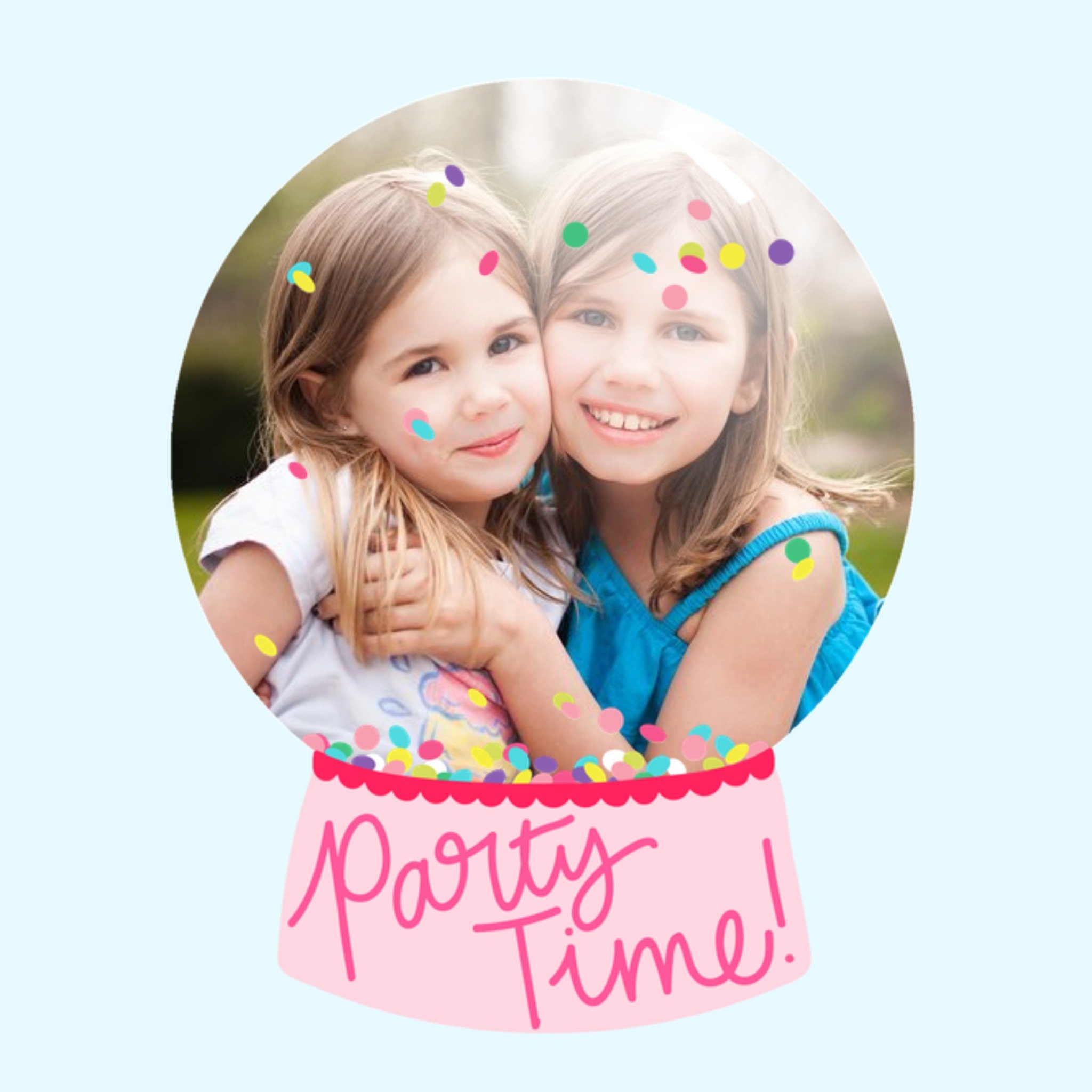 Moonpig Party Time Birthday Card - Photo Upload
