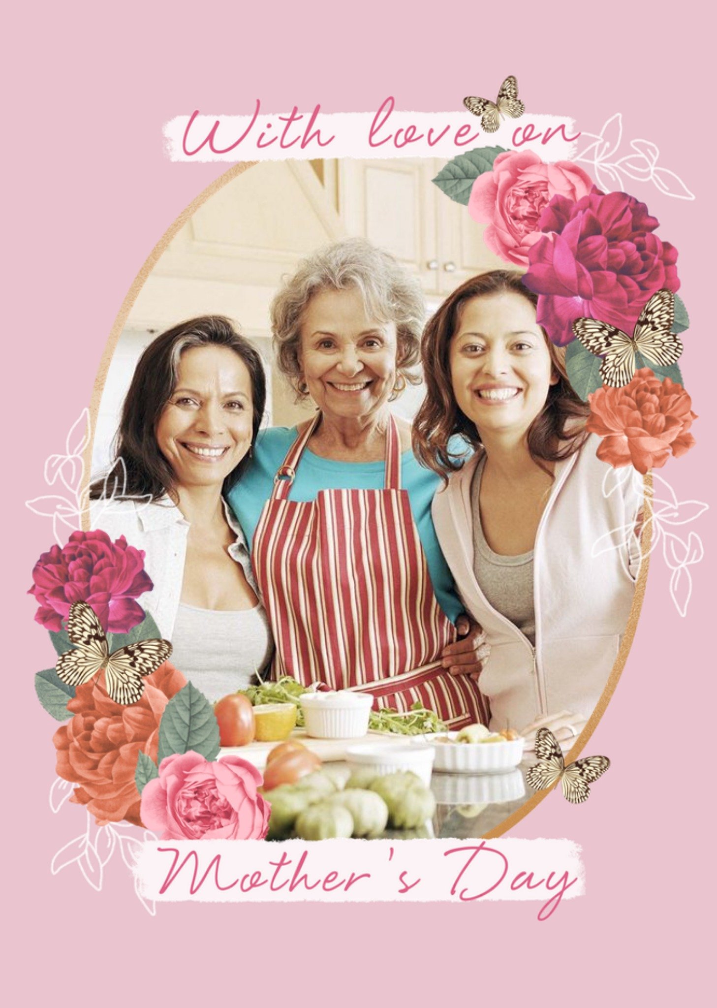 Moonpig Country Garden Nim Ghataaura Photo Upload Mother's Day Card