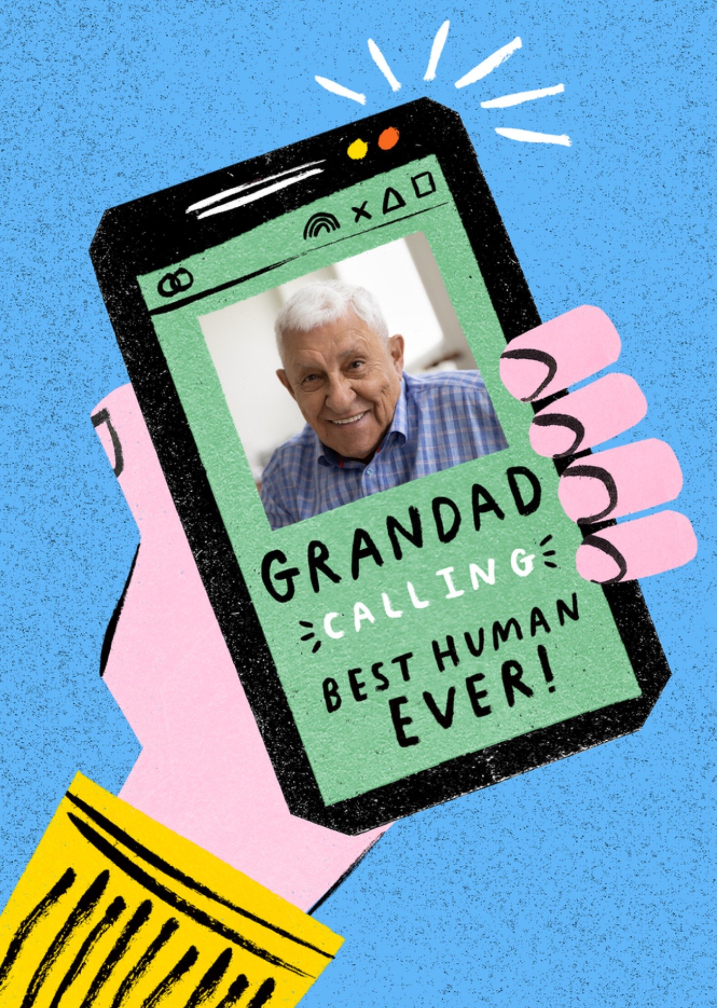 Moonpig Grandad Calling Best Human Ever Illustrated Smartphone Photo Upload FatherÃ¢â
