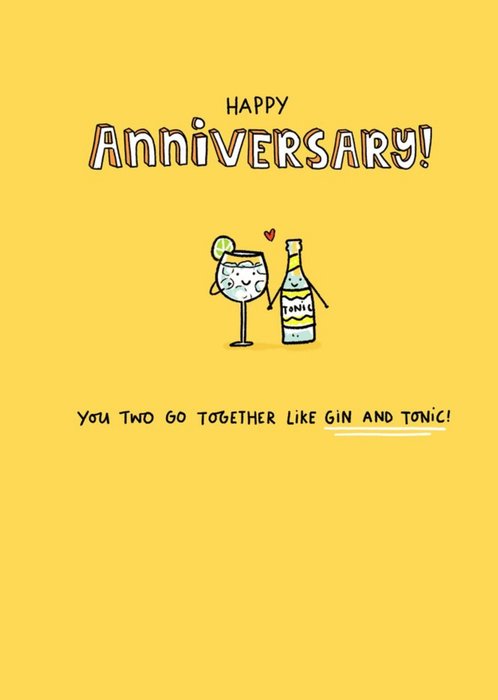 UK Greetings Camden Graphics Drinks Anniversary Card