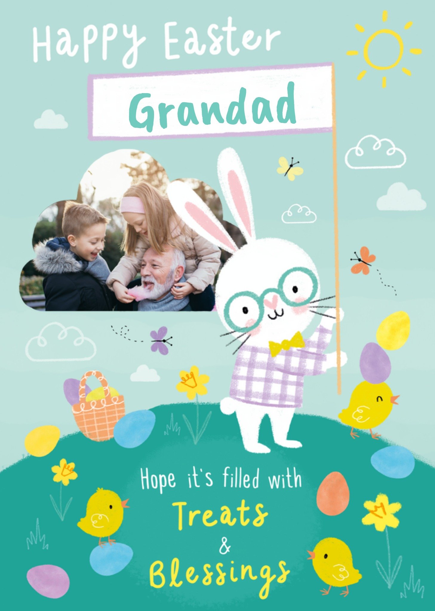 Moonpig Millicent Venton Happy Easter Grandad Hope It's Filled With Treats And Blessings Photo Uploa