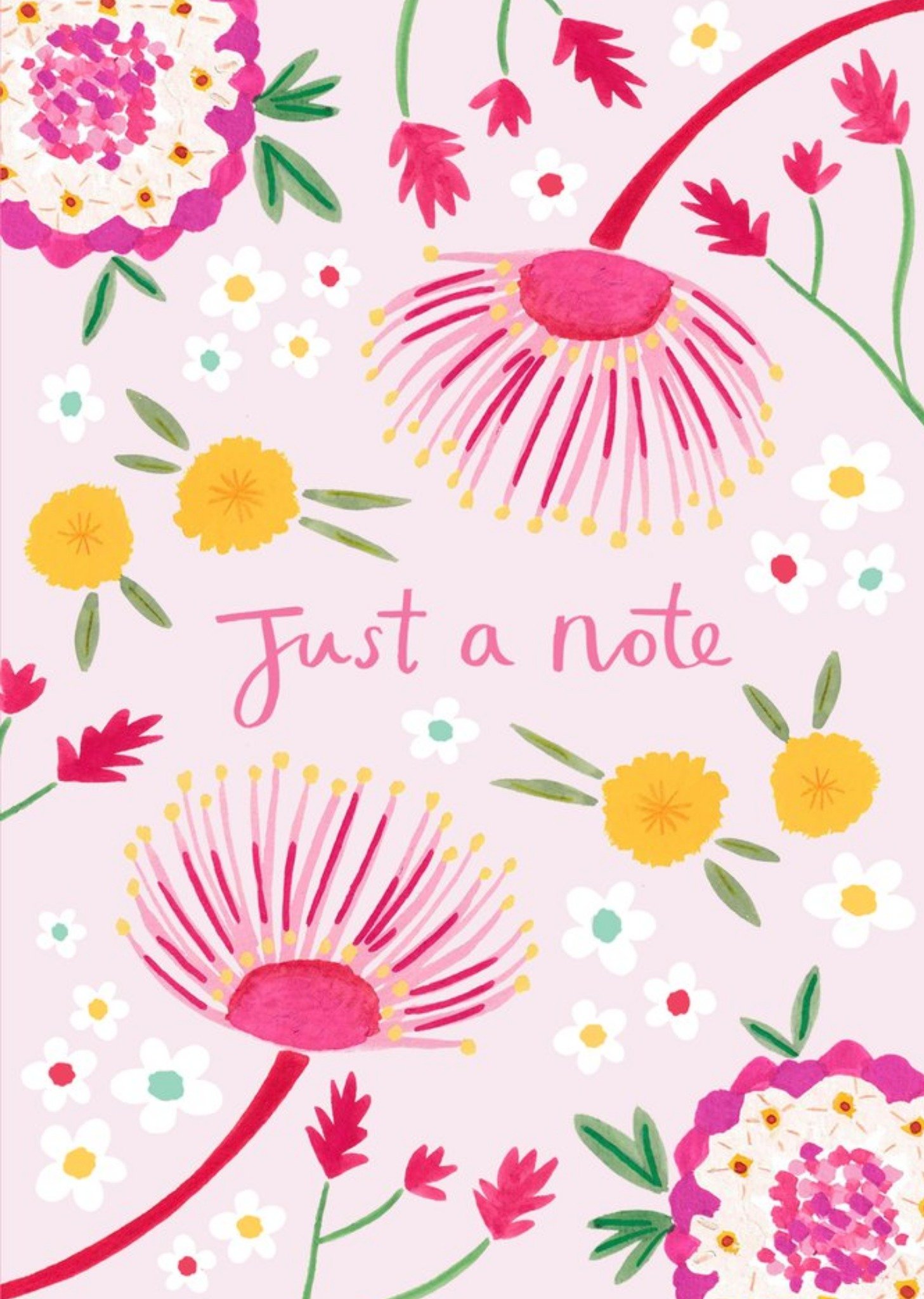 Moonpig Stella Isaac Illustration Floral Just A Note Card