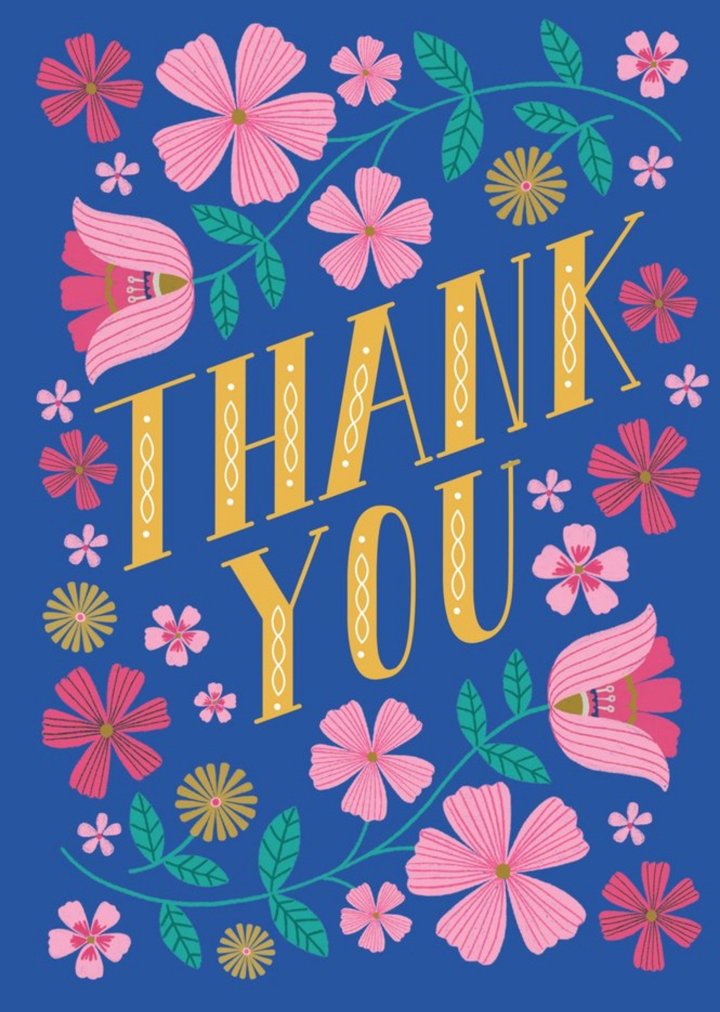 Moonpig Thank You Colourful Floral Card