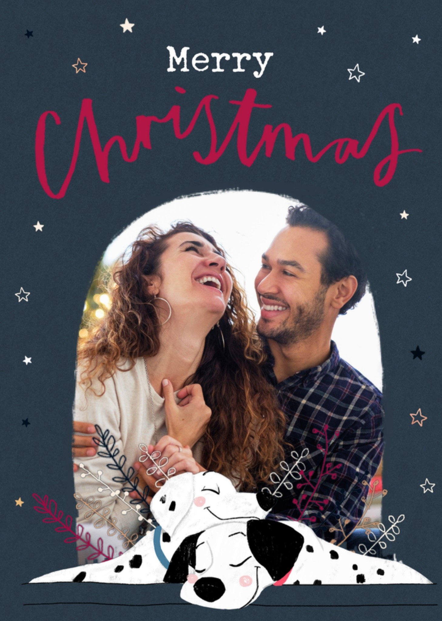 Disney 101 Dalmatians Photo Upload Christmas Card