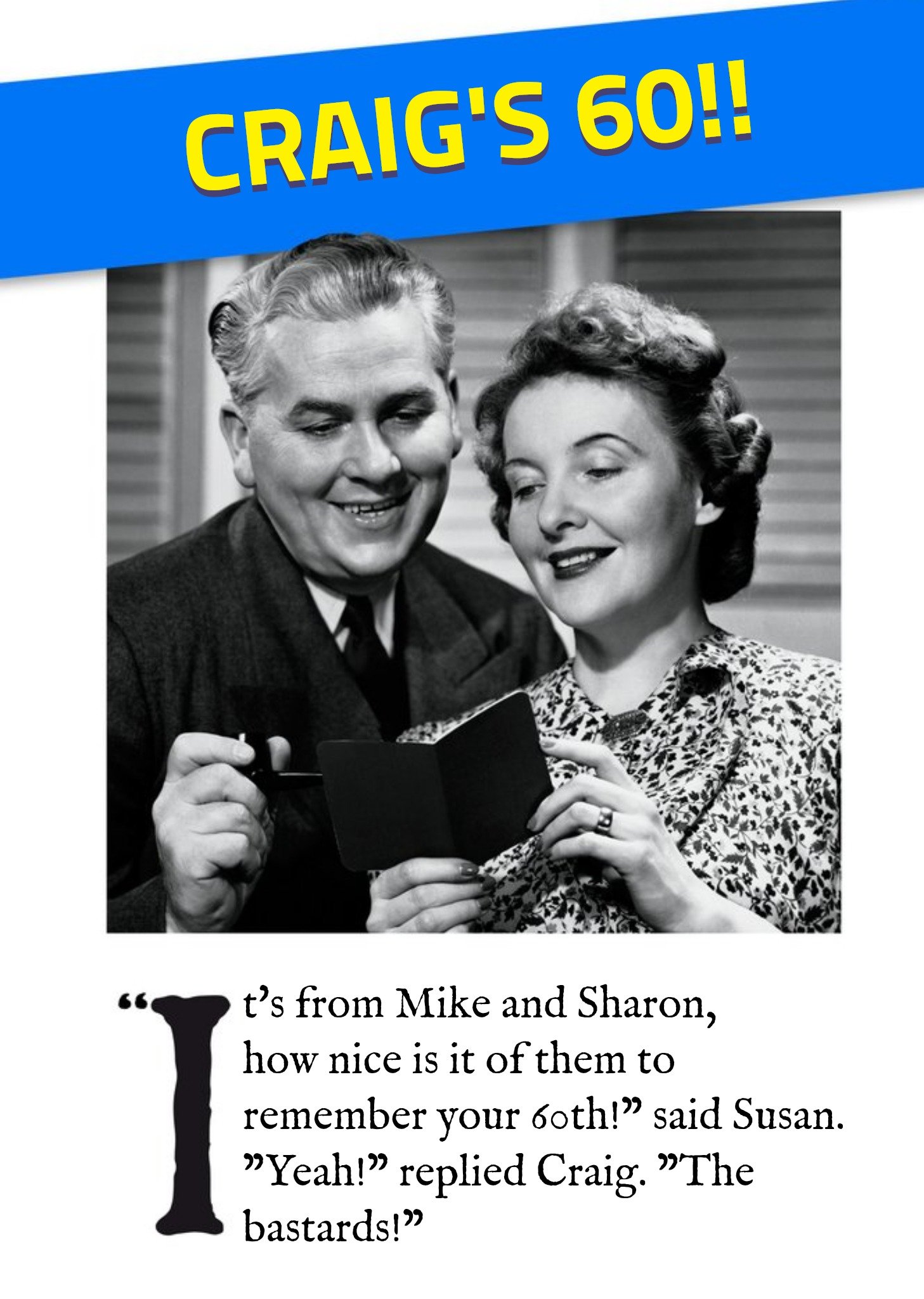 Moonpig Funny 60th Birthday Card For Men