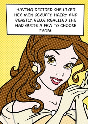 Disney Belle Funny Caption Personalised Birthday Card