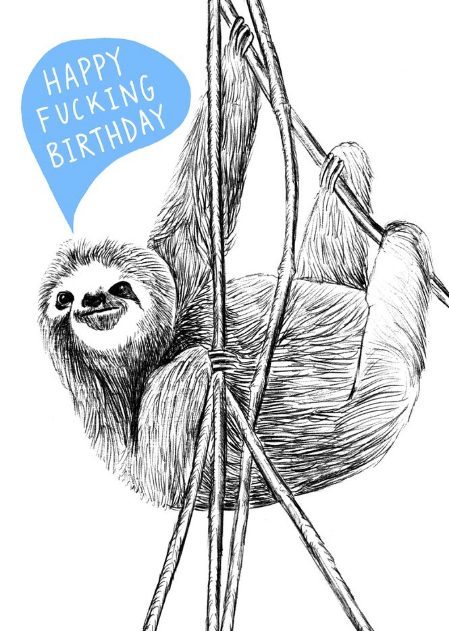 Moonpig Funny Happy Birthday Sloth Card