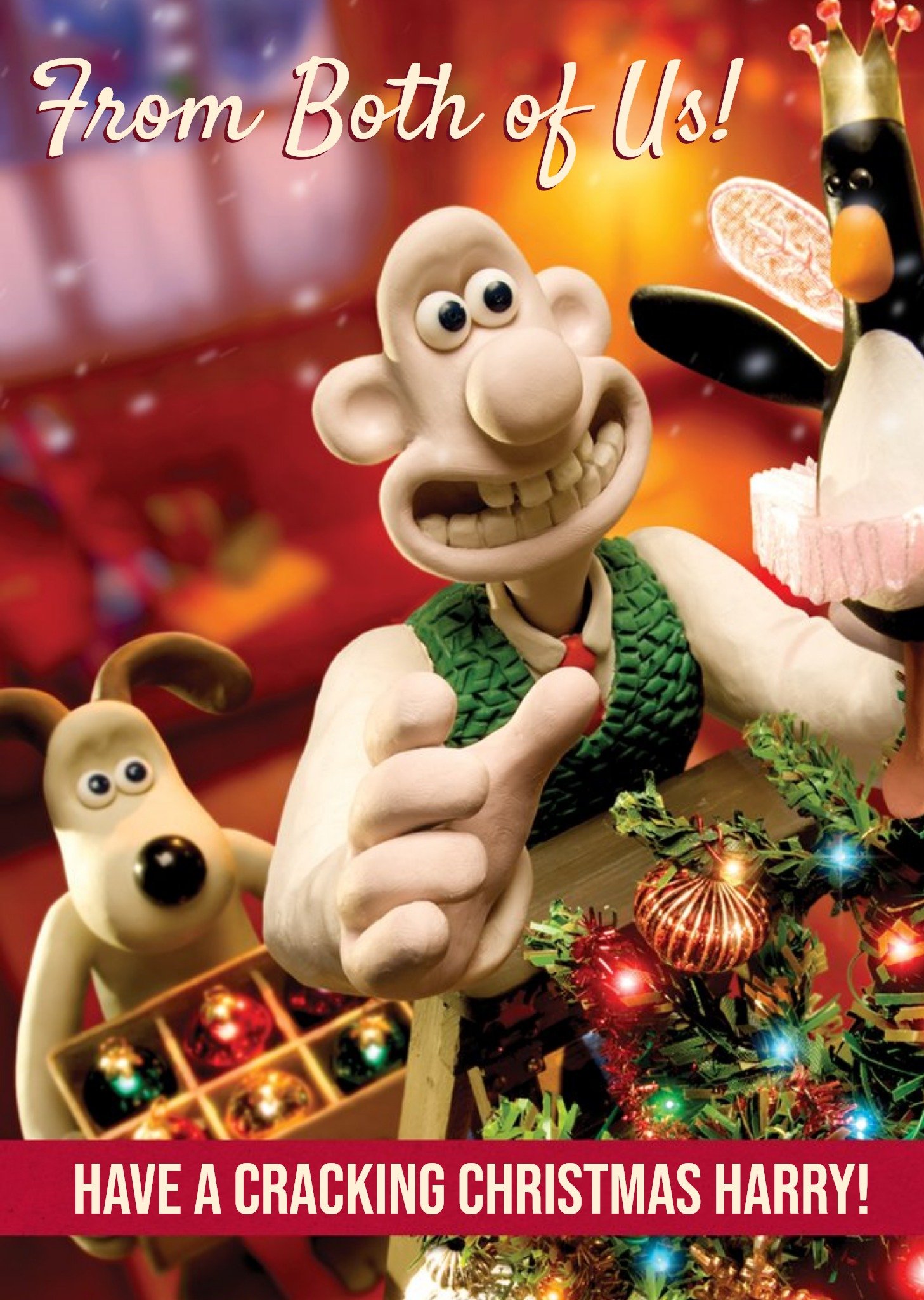 Wallace And Gromit Merry Christmas From The Both Of Us
