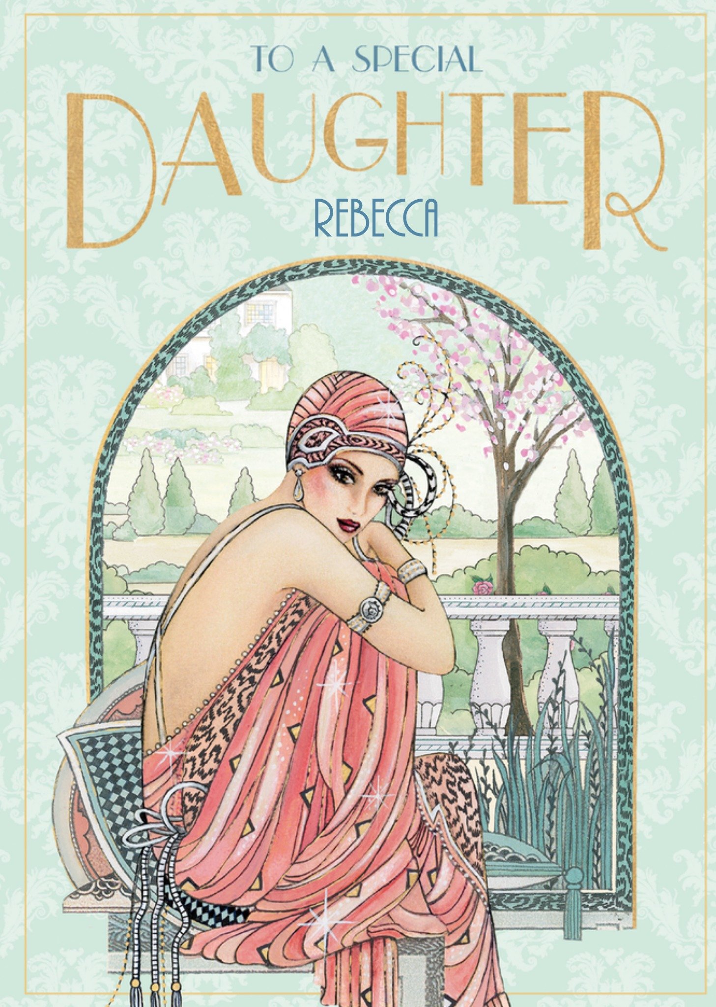 Moonpig Art Deco To A Special Daughter Card