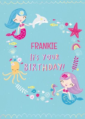 Clintons Mermaids Ocean Playful Birthday Card