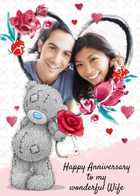 Anniversary Card - Wife - Photo Upload - Tatty Teddy