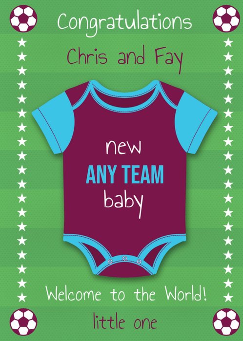 Football Legends New Baby Card