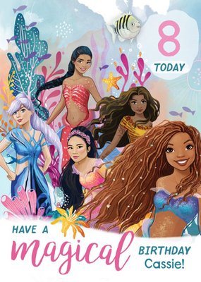 The Little Mermaid Movie Personalise Age Birthday Card