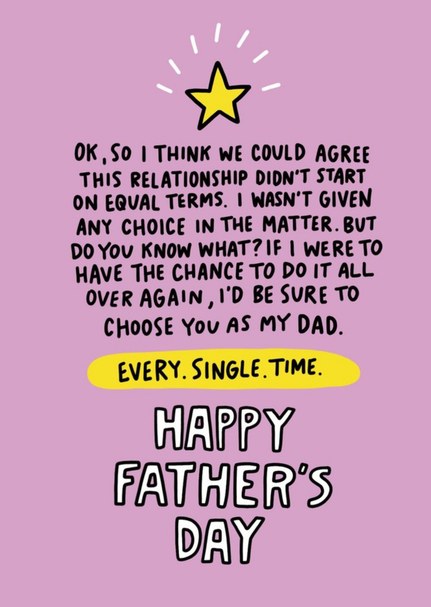 Moonpig Angela Chick Choose You Sentimental Father's Day Card