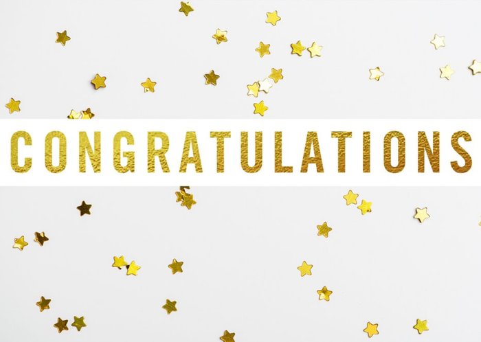 Congratulations card - Stars