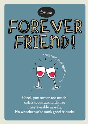 For My Forever Friend Personalised Happy Birthday Card