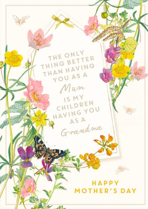 To My Mum And My Children's Grandma Mother's Day Card