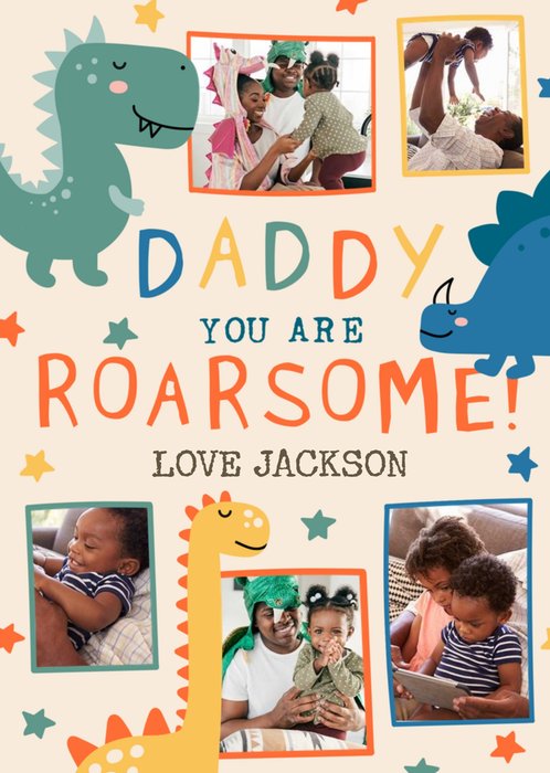 Roarsome! Father's Day Photo Upload Card