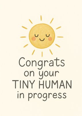 Sun Illustrated Tiny Human In Progress Card