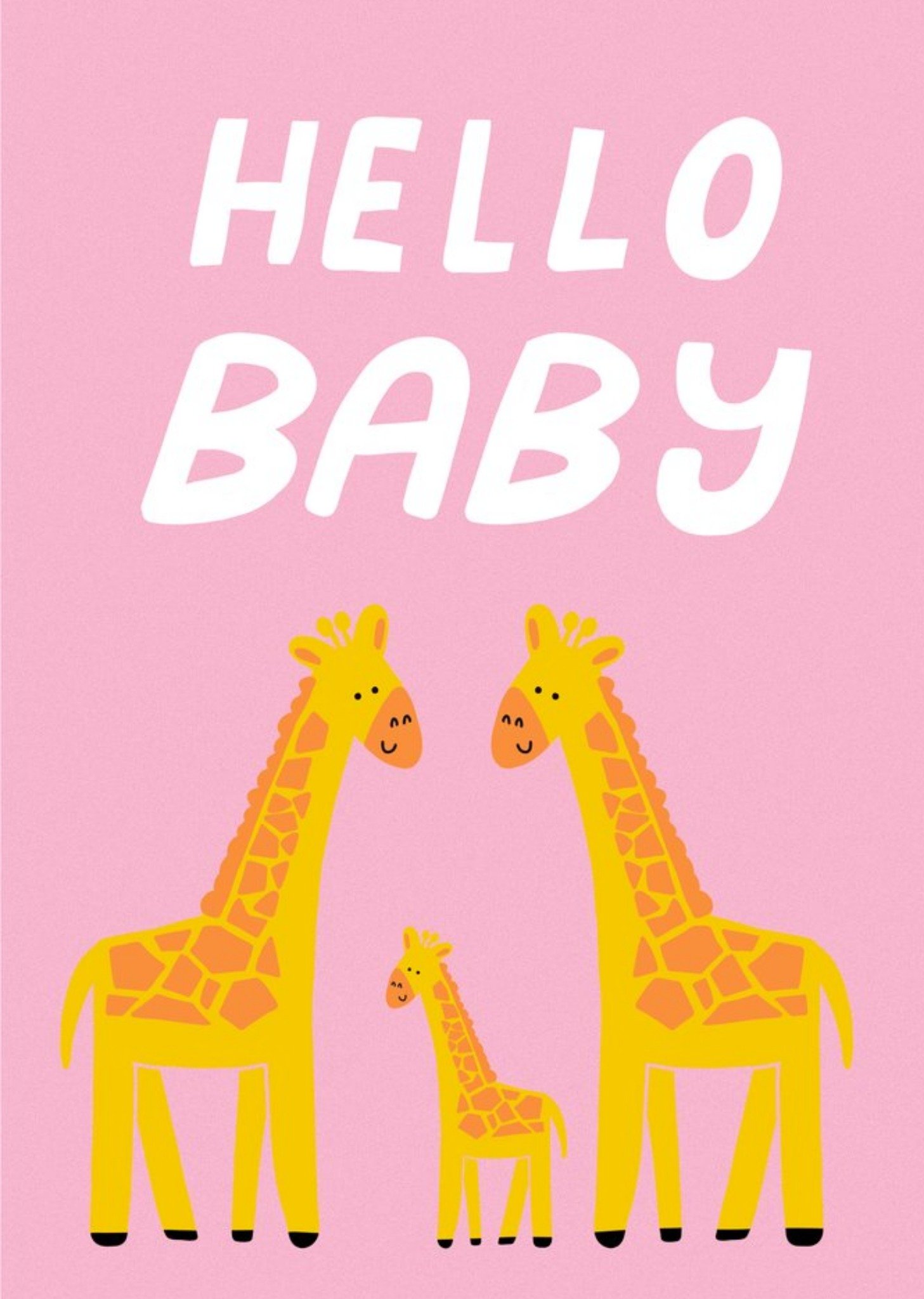 Moonpig Megan Mcmahon Cute Illlustrated Giraffe New Baby Card