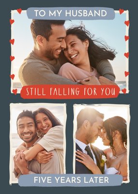 Still Falling For You Photo Upload Anniversary Card