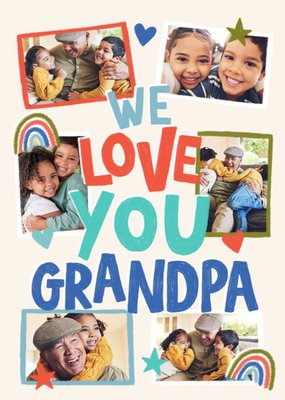 We Love You Grandpa Photo Upload Card