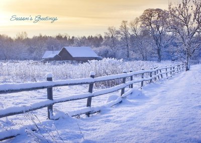 Snow Scene Christmas Card