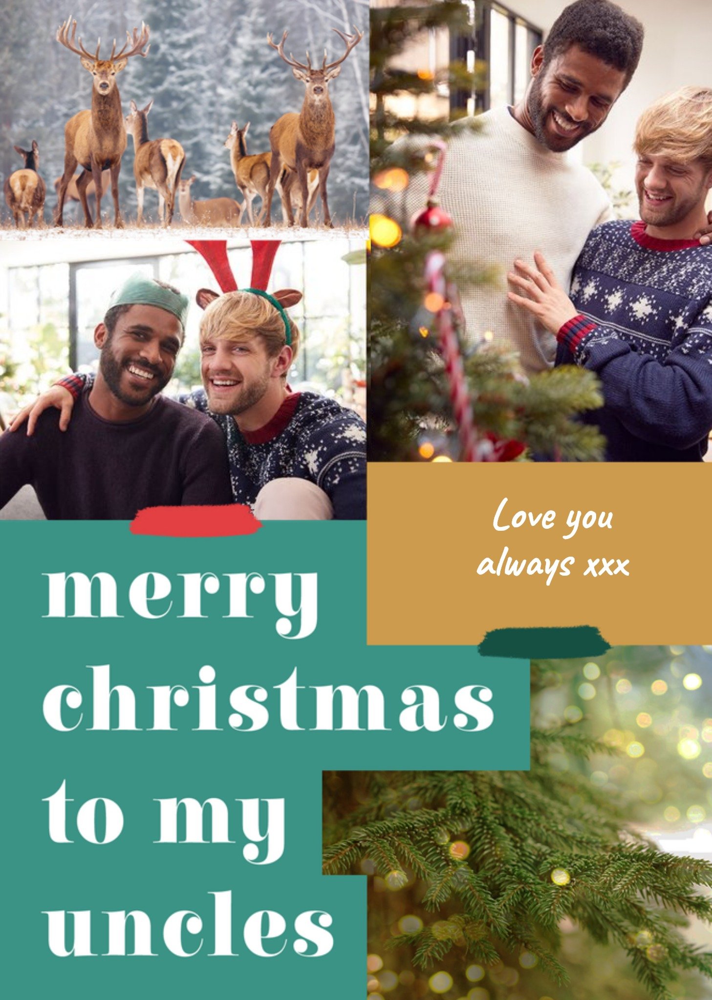 Moonpig Photographic Photo Upload Uncles Christmas Card