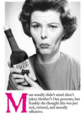 Mother's Day Card - Funny Card - Wine