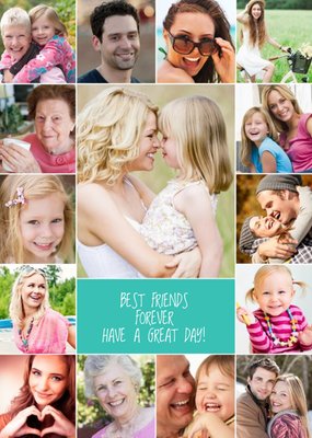 Personalised 15 Photos Birthday Postcard