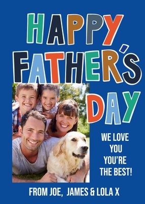 Happy Father's Day Photo Upload Card