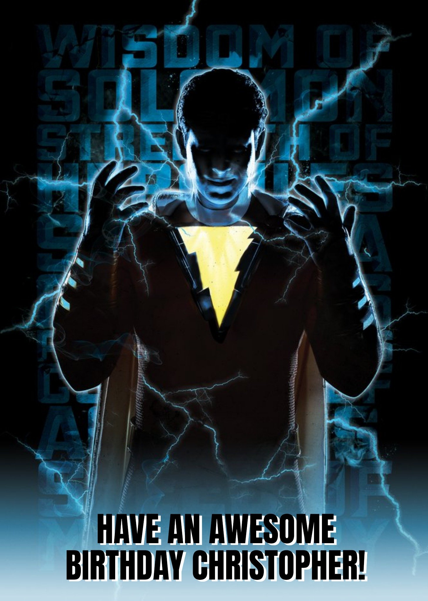 Other Shazam Superhero Birthday Card
