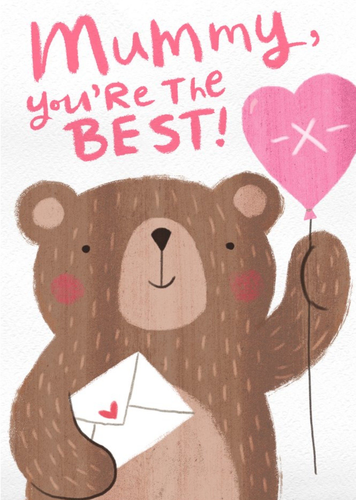 Moonpig Mummy You're The Best Bear Hand Drawn Card