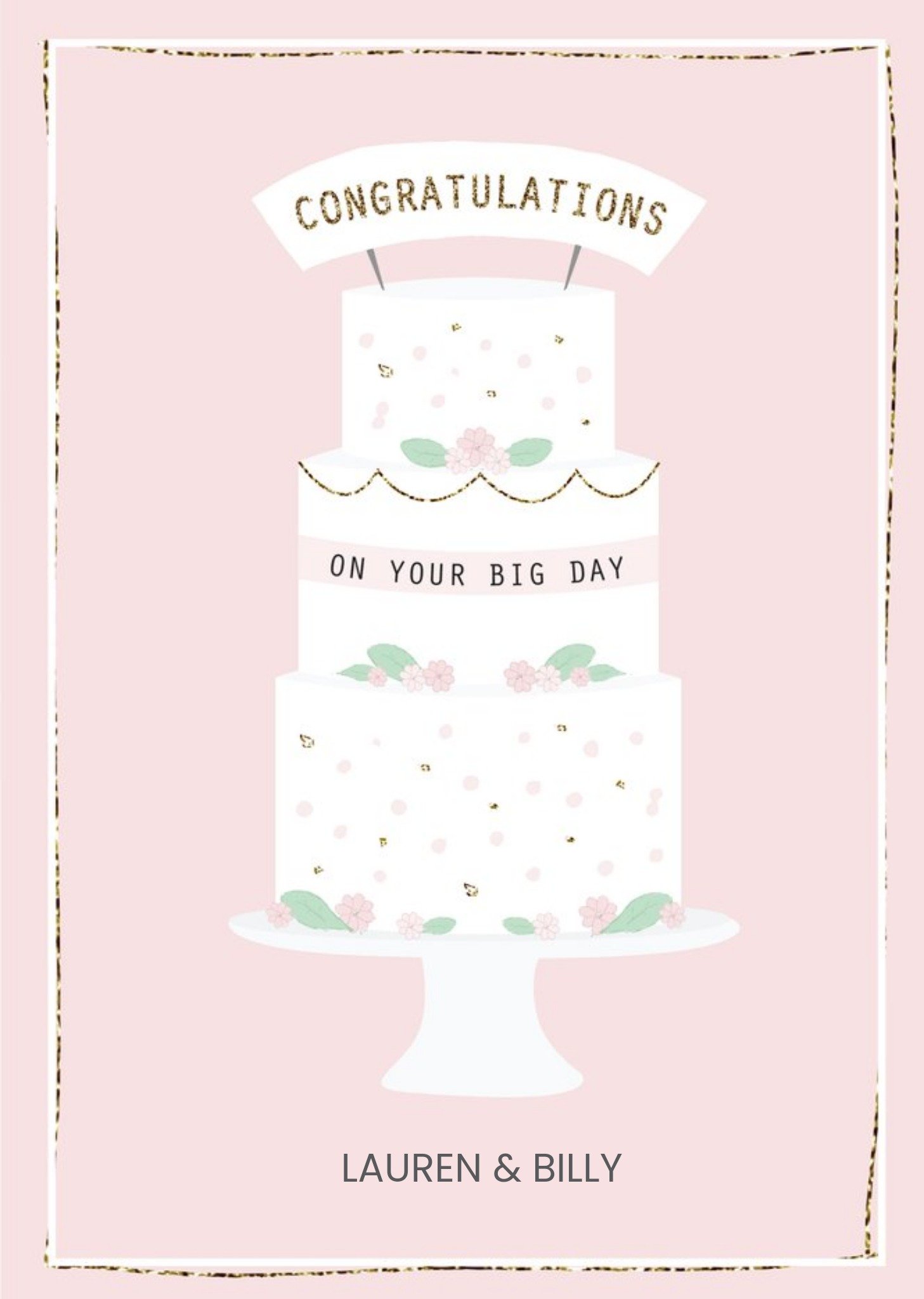 Moonpig Congratulations On Your Big Day Wedding Card