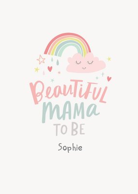 Cute Colourful Lettering Mother To Be Female Arty Card