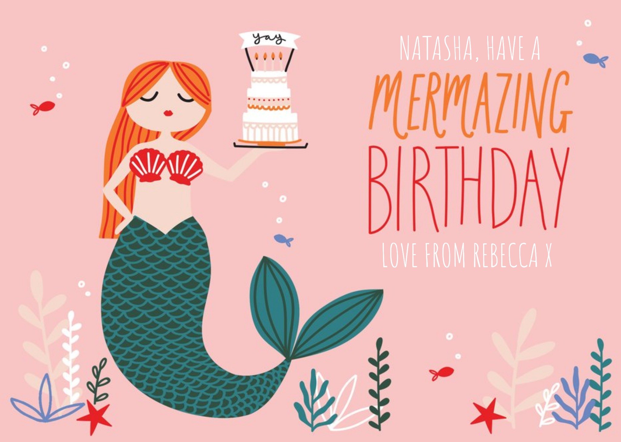 Moonpig Mermaid Mermazing Kids Birthday Card