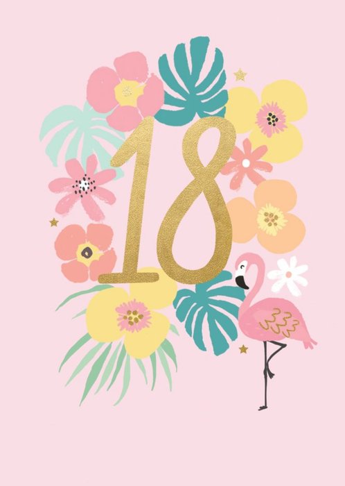 Floral 18th BIrthday Card