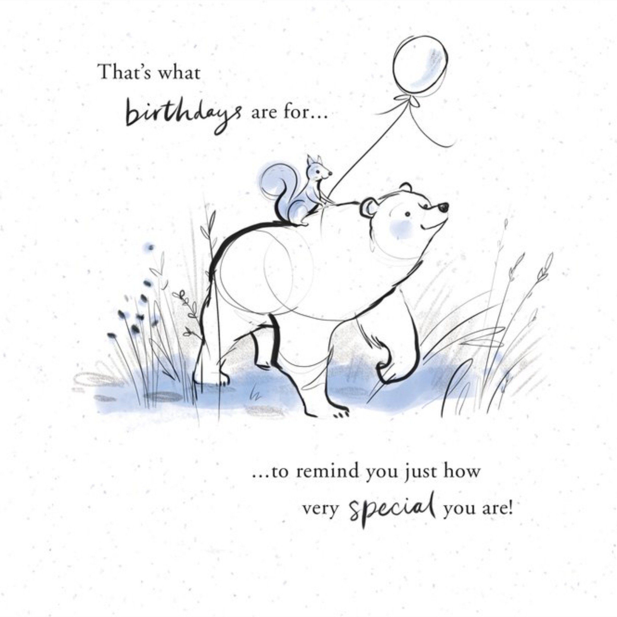 Moonpig Bear And Squirrel Birthday Card