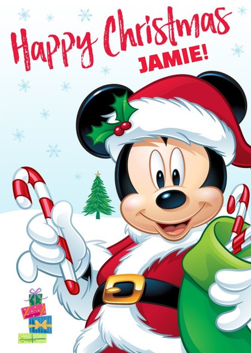 Disney Mickey Mouse Personalised Christmas Card