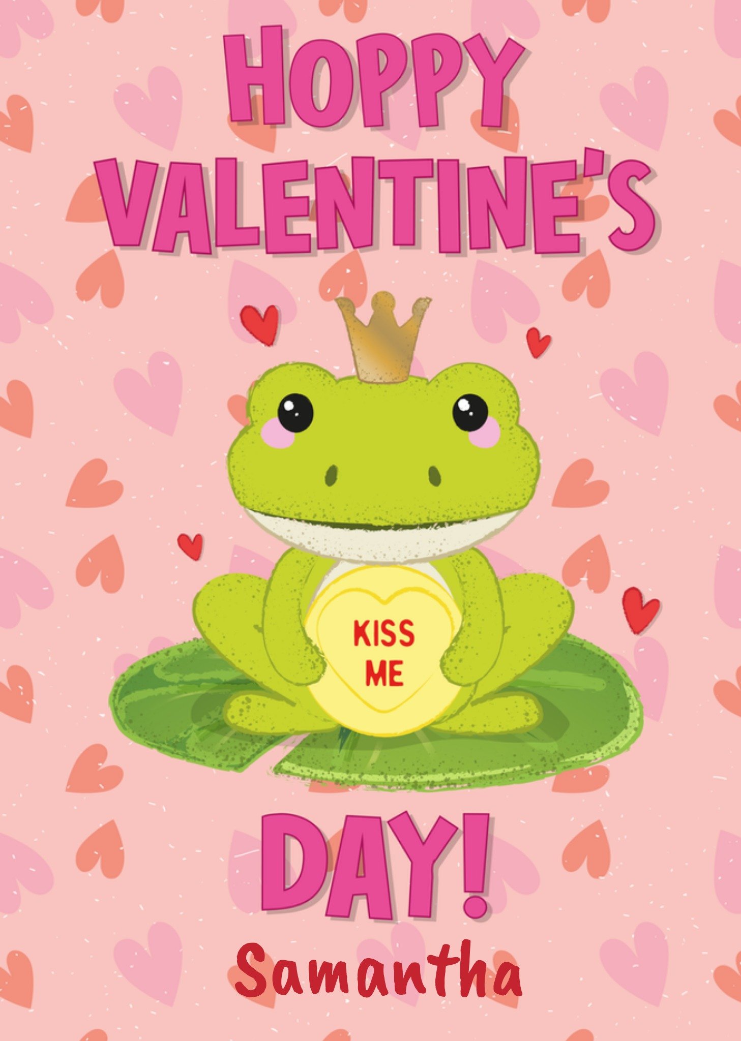 Swizzels Love Hearts Swizzels Hoppy Valentine's Day Card, Large