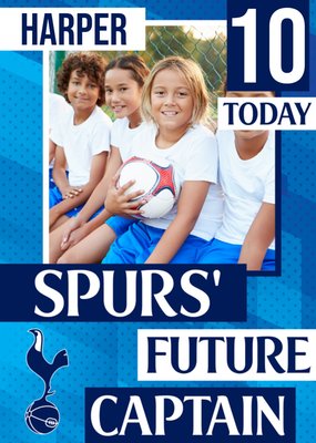 Future Captain Tottenham Hotspur FC Photo Upload Birthday Card