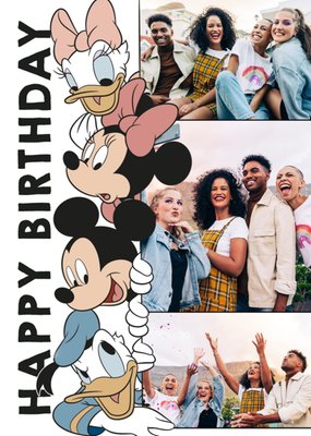 Disney Mickey and Friends Happy Birthday Photo Upload Card