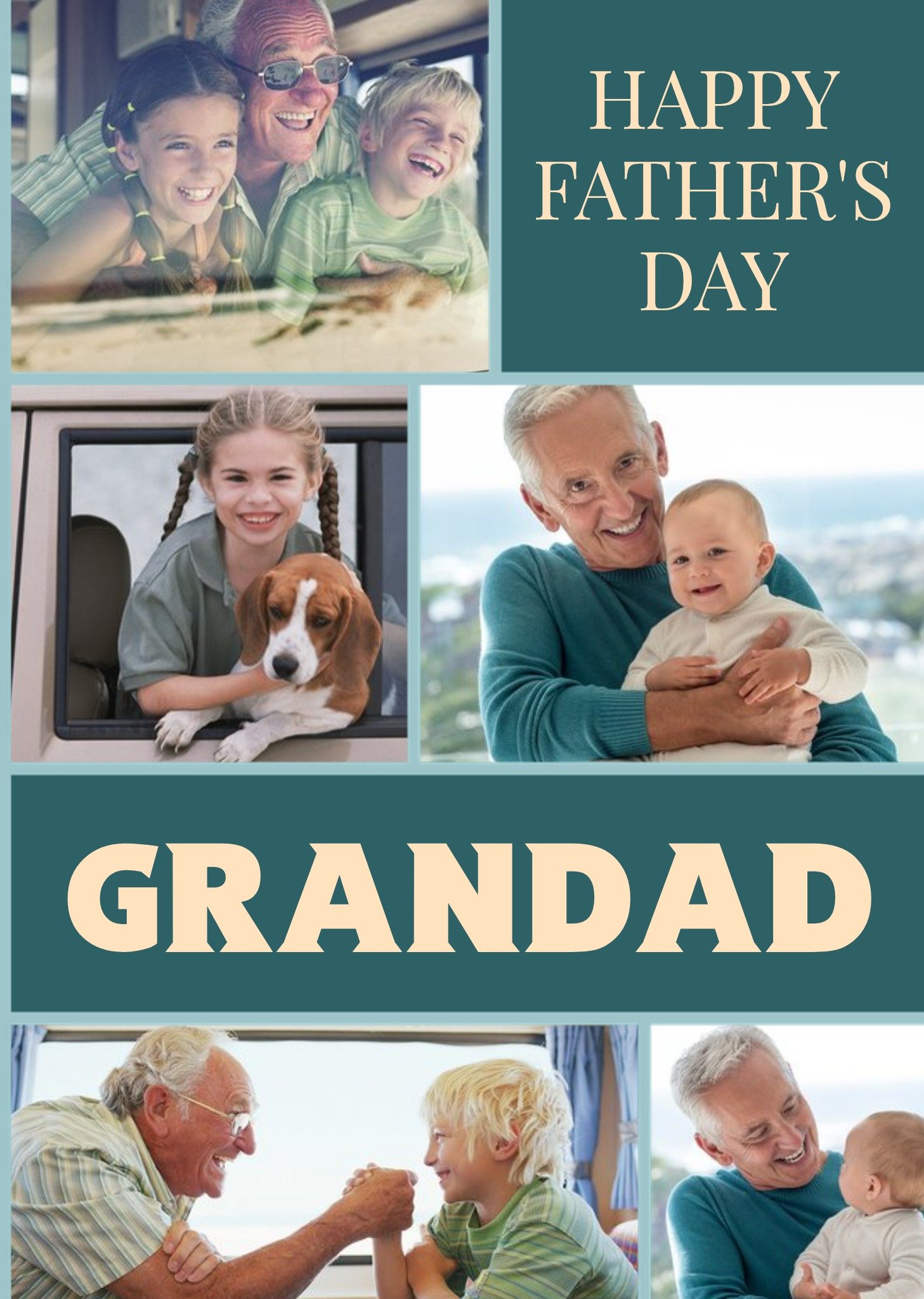 Moonpig Father's Day Card - Happy Father's Day Grandad - Photo Upload
