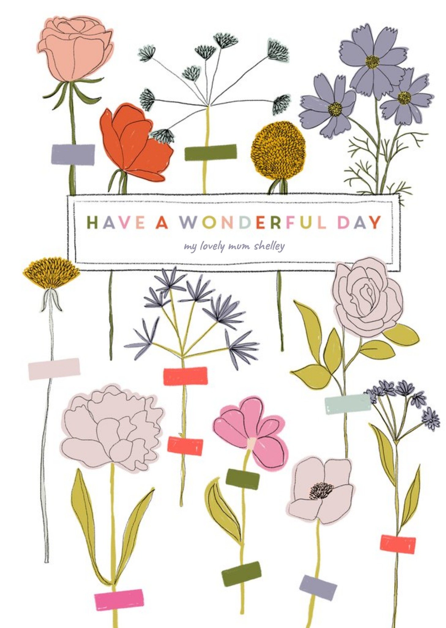 Moonpig Birthday Card - Mum - Wonderful Day