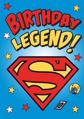 Superman Birthday Legend Card