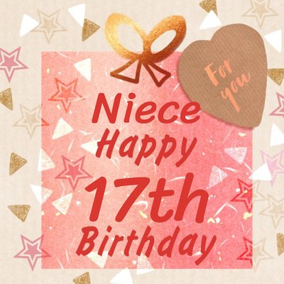 Modern Present Happy Birthday Age Card