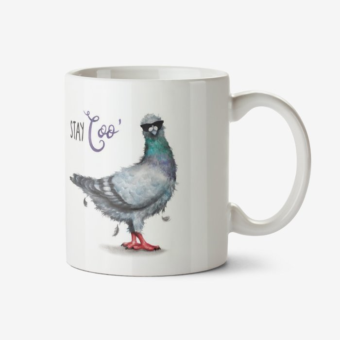 Citrus Bunn - Illustration Of Two Cool Pigeons Wearing Sunglasses. Stay Coo Mug 