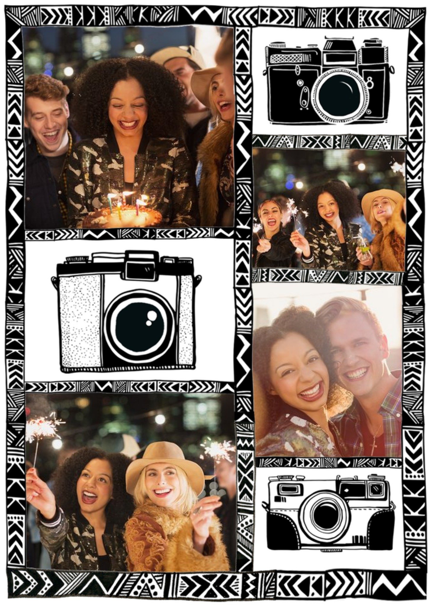 Moonpig Camera Drawings Multi-Photo Card