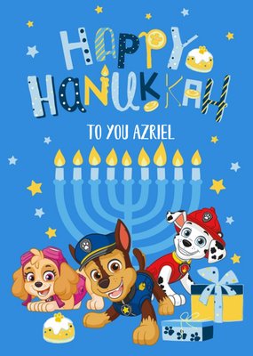 Paw Patrol Happy Hankkah Card