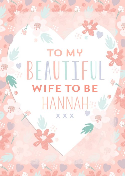 Modern To My Beautiful Wife To Be Wedding Card